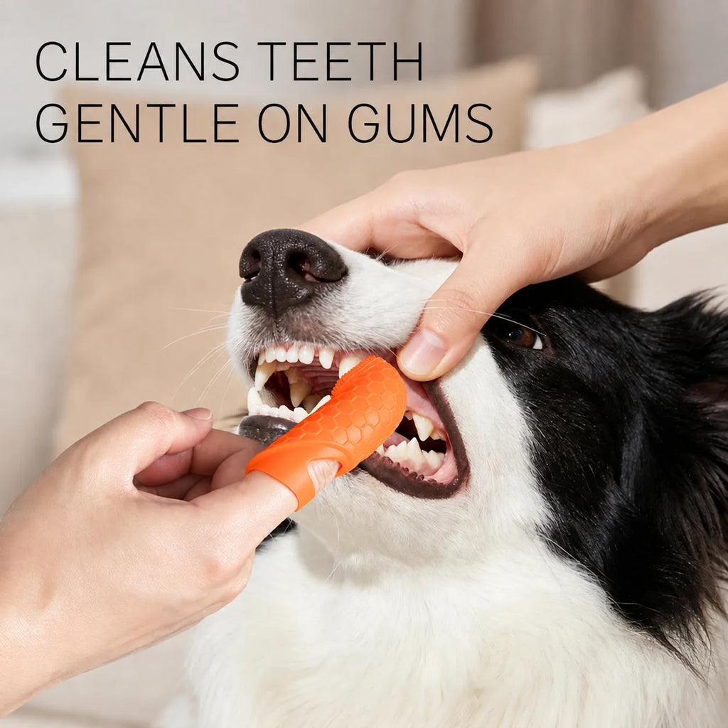 DeepSweep Soft Silicone Dog Finger Toothbrush