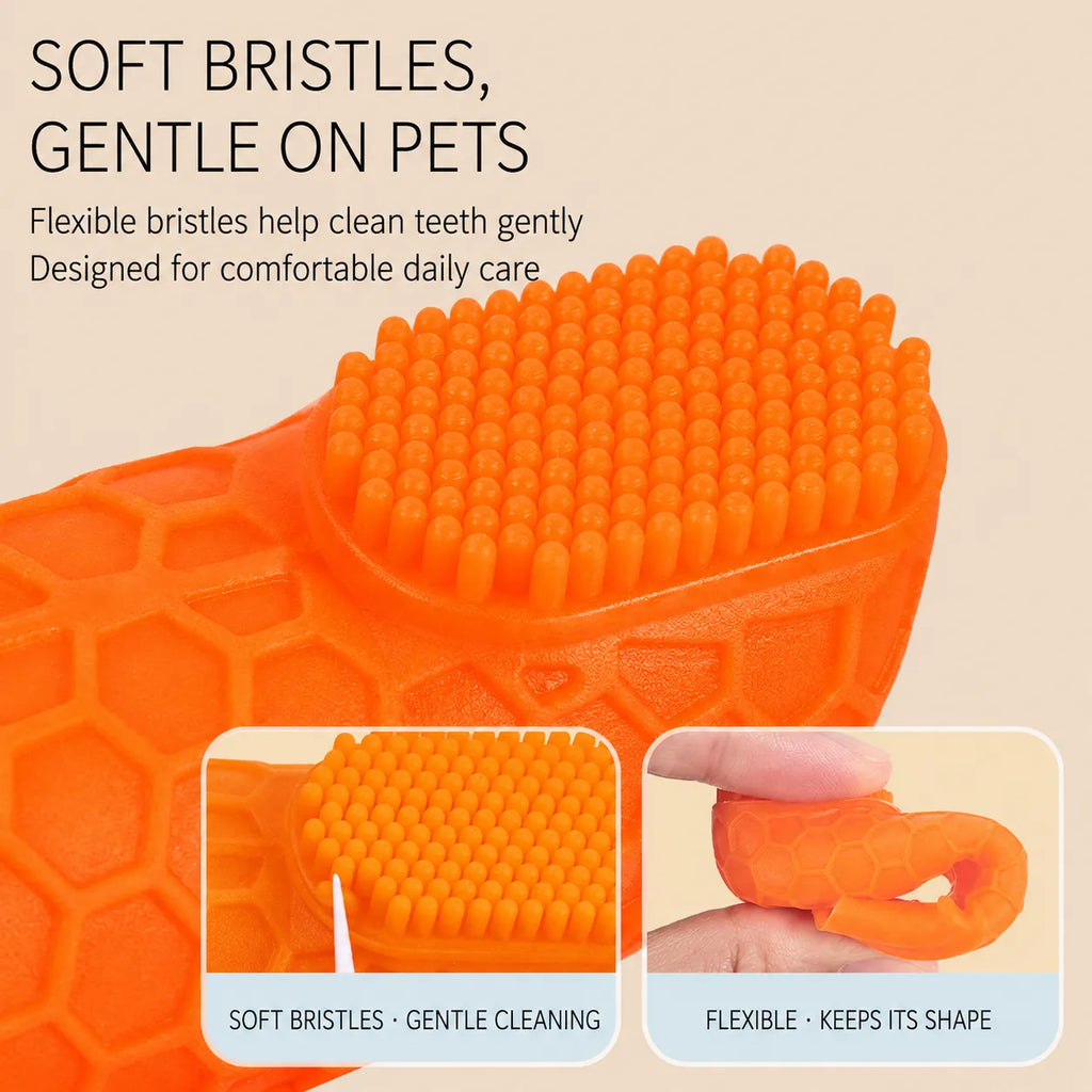 DeepSweep Soft Silicone Dog Finger Toothbrush
