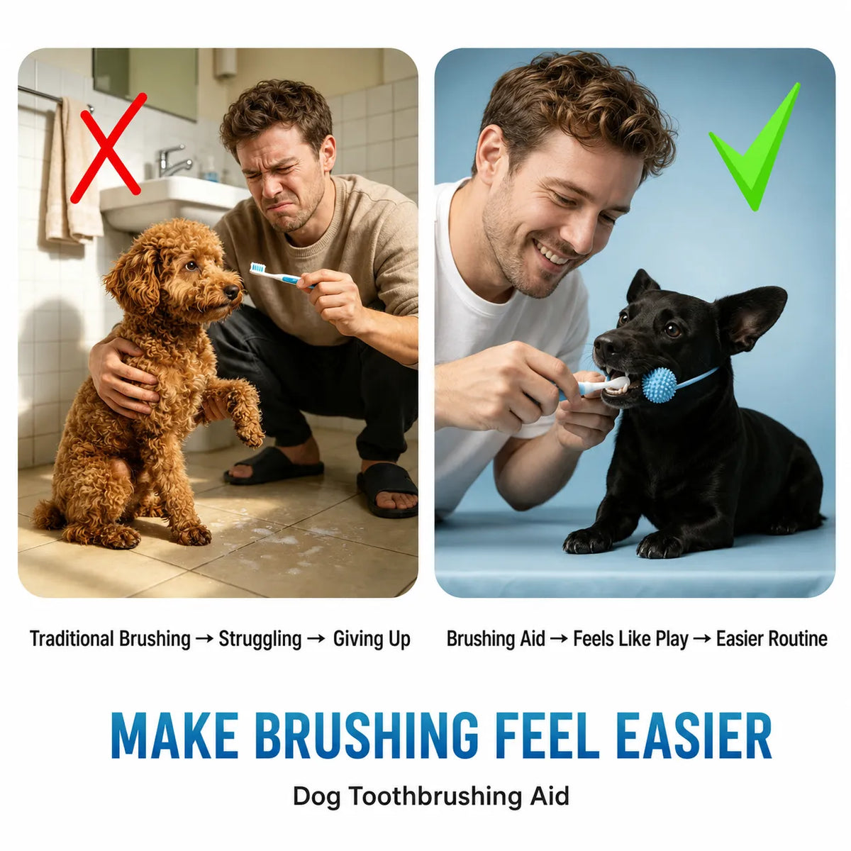 Dog Dental Chew Toy & Brushing Aid